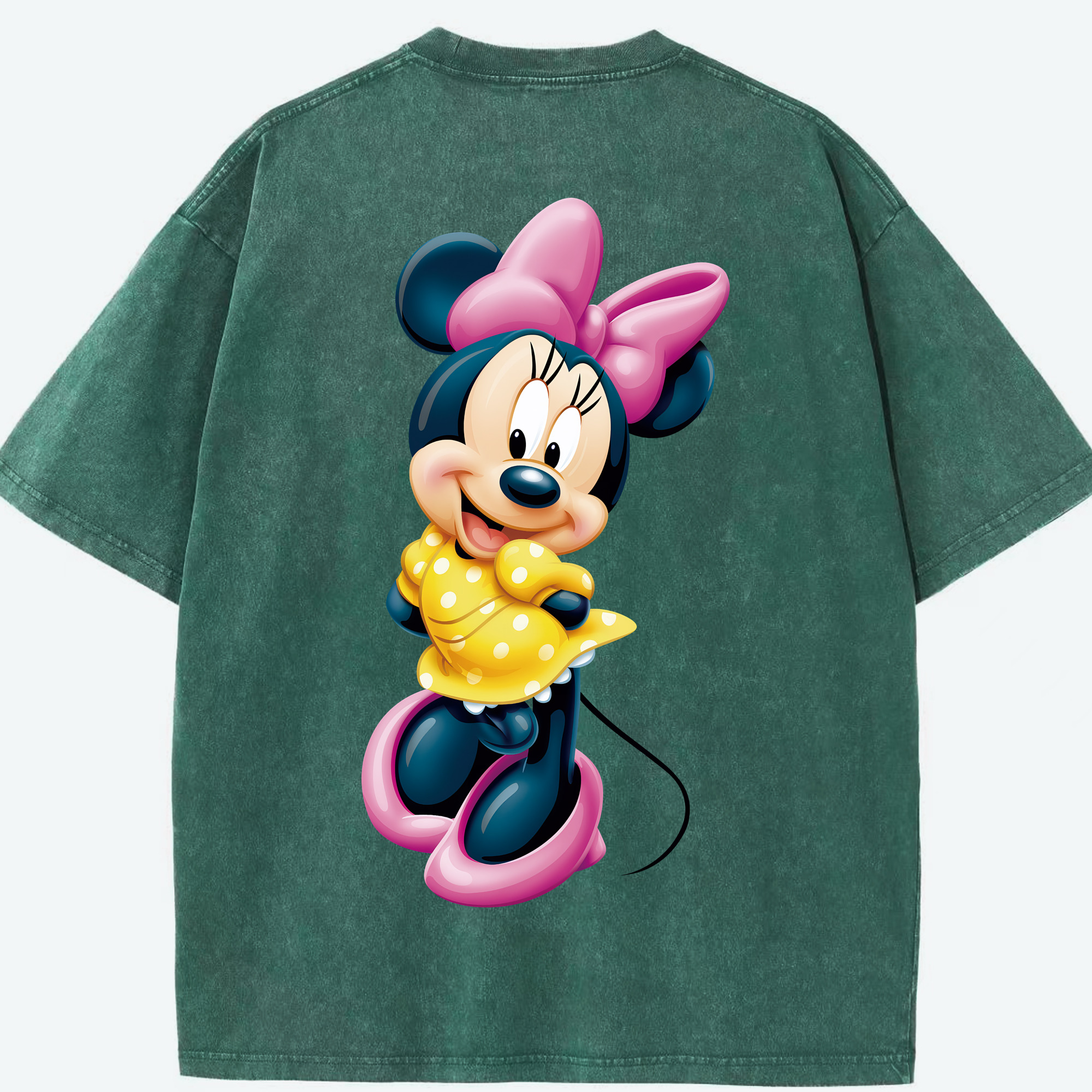 （画像用） ミッキーマウス Mickey Mouse 綿100% ヴィンテージ風 半袖Tシャツ（背面プリント）